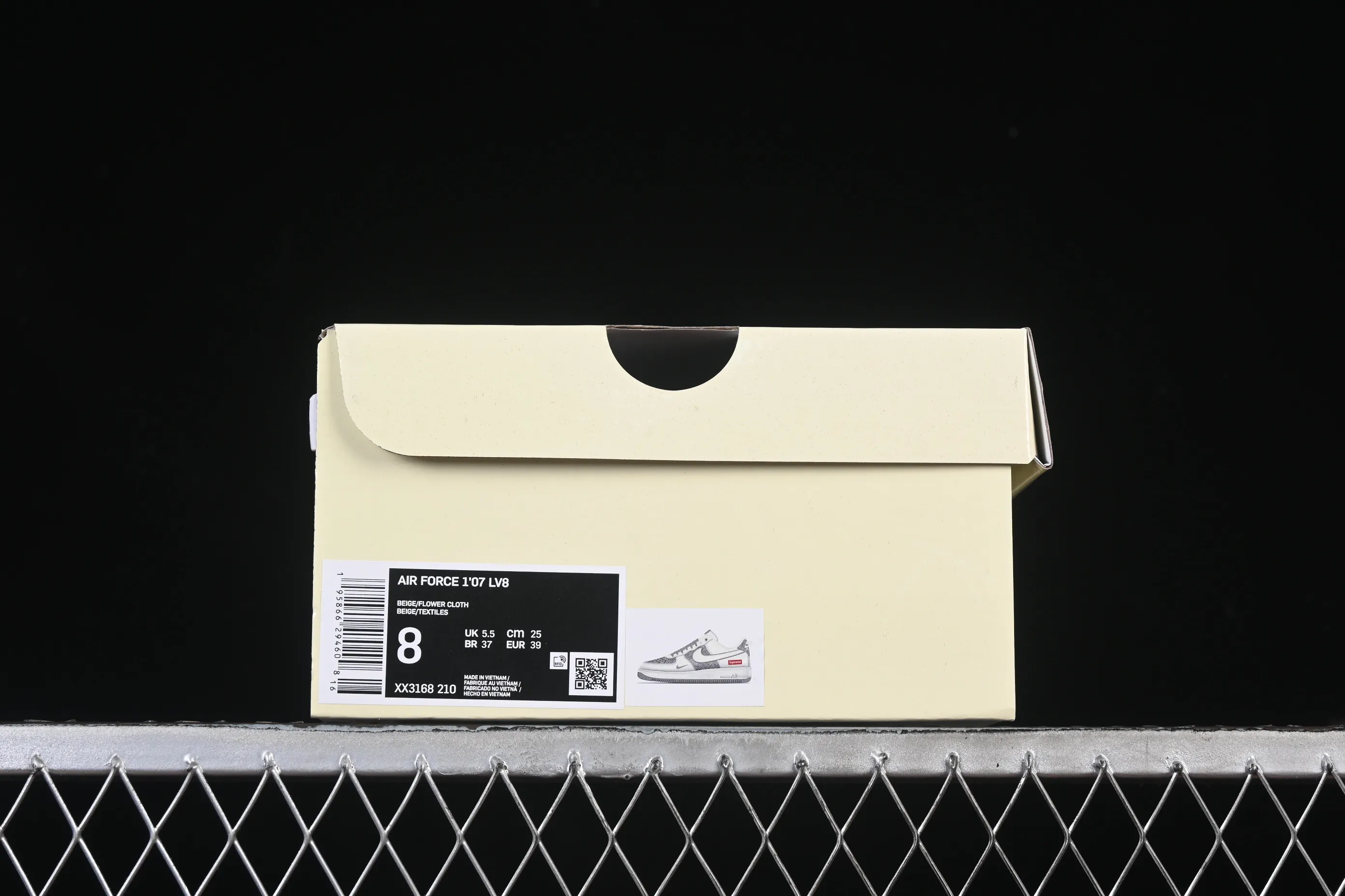 All categories Nk Air Force 1 Air Force series Nk Air Force 1 Low Air Force low top Nike Air Force 1'07 Low Supreme joint beige gray canvas Air Force 1 low top casual sneakers XX3168-210